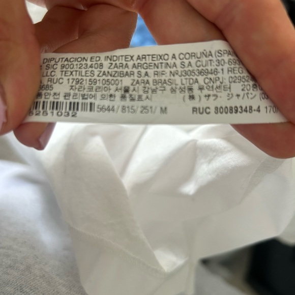 Zara White Puff Sleeve Midi Dress Medium - Picture 5 of 5